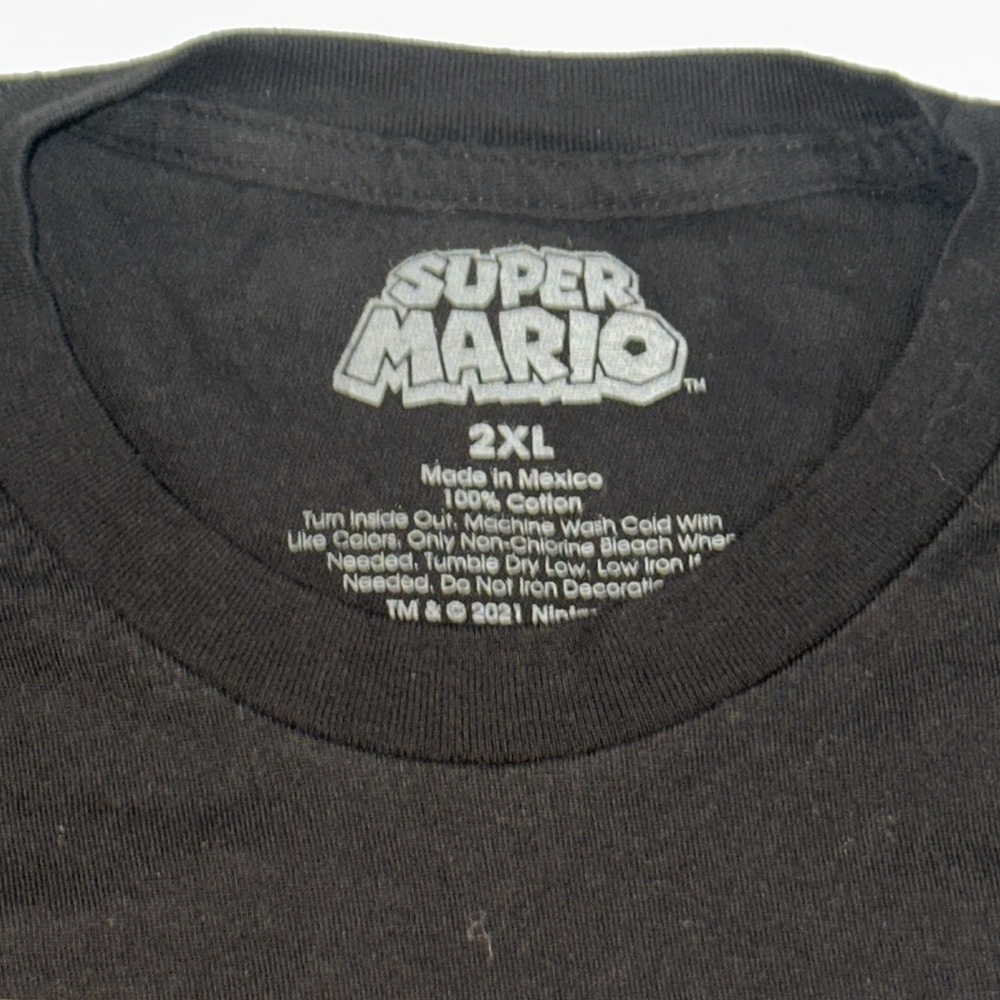 Nintendo Super Mario Black Tee 2 XL - Picture 3 of 4